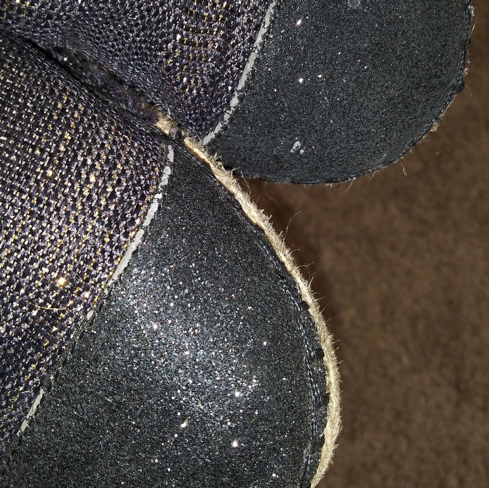 Black & Gold Nurture Espadrilles